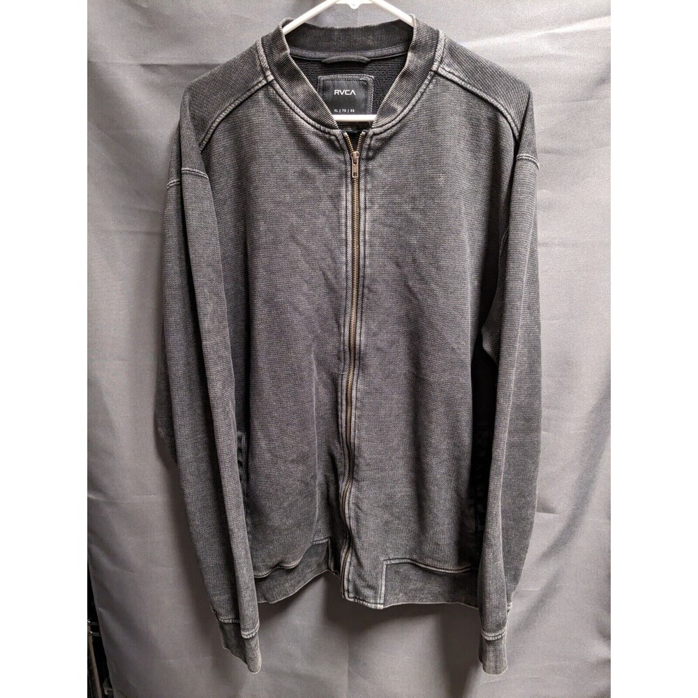 Rvca Acid Wash Cotton Bomber Jacket Men Size XL EUC